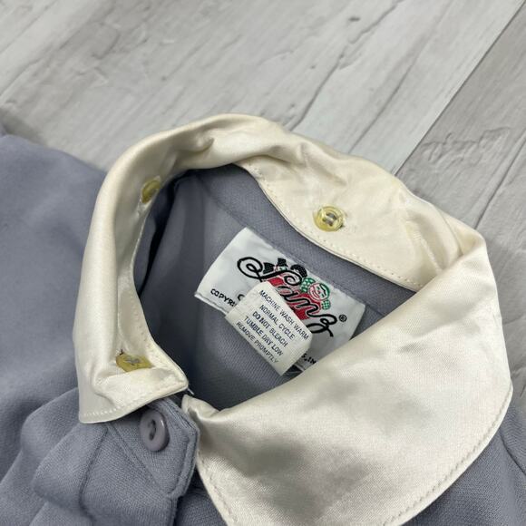 Lanz Original Gray Long Sleeve Collared Button Pilgrim Peasant Long Plain Dress - Picture 5 of 11